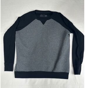 Eddie Bauer Womens XL Legend Wash Quilted Pullover Sweatshirt Black Gray